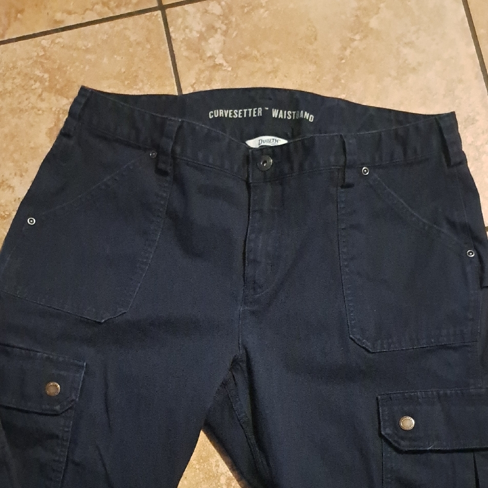 Duluth Trading Co Navy Skinny Pants (BUNDLE UP TO SAVE$) - Picture 3 of 8